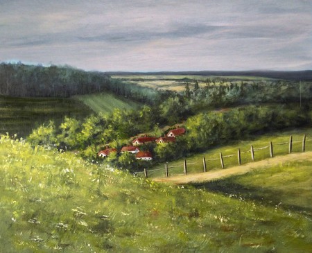 Balaton-felvidéki látkép 41x47 cm